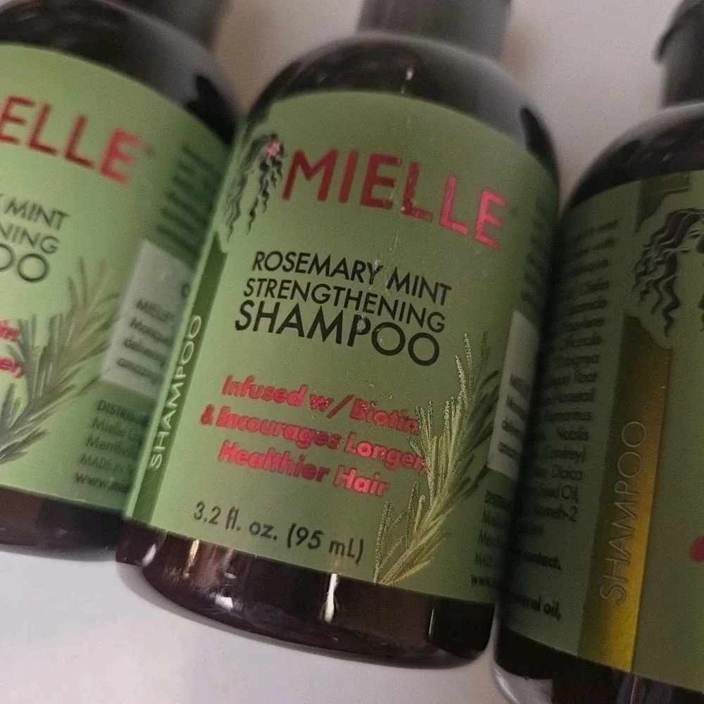 Mielle Organics Rosemary Mint Strengthening Shampoo Travel‎ Size Lot Of 3